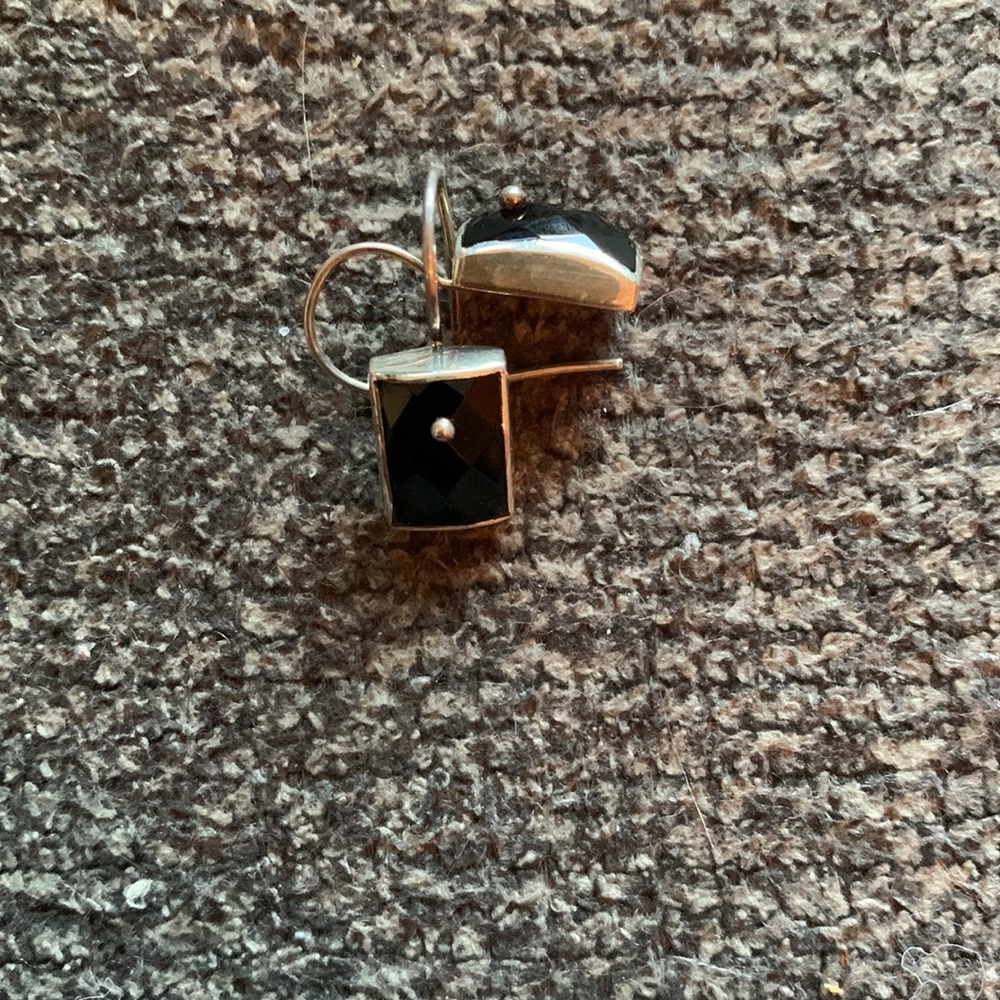 Silpada RETIRED, Sterling silver, black onyx earrings